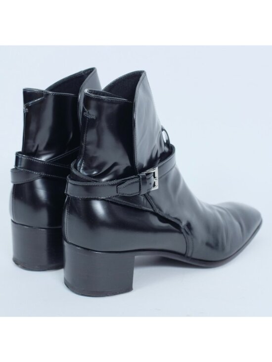 PRADA Man ankle boots high heel 7.5 US 8.5 patent leather black main image 6